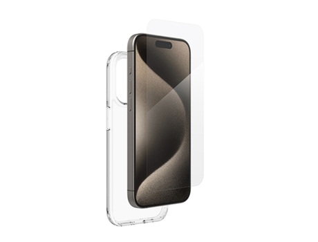 Pacote de Película e Capa para iPhone 15 Pro INVISIBLE SHIELD Glass Elite 360