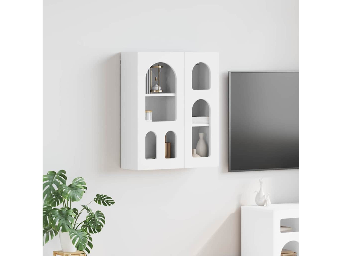 Vidaxl Armário Suspenso Com Prateleira Elst Branco 59 X 20 X 71,5 Cm
