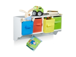 Prateleira De Parede Infantil Com Cabide Albus B2x