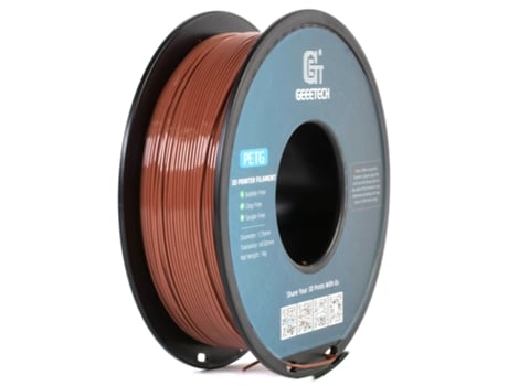 Filamento Geeetech Petg 1,75 mm marrom de alta precisão ±0,03 mm compatível com Ender 3, Kobra, Bambu Lab e muito mais!