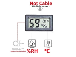 Mini Termômetro E Higrômetro Digital Lcd Para Ambientes Internos, Prático E Com Sensor De Temperatura E Umidade. Nostalgia88