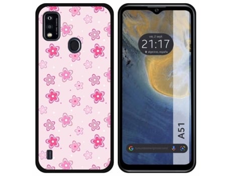 Capa para ZTE Blade A51 TUMUNDOSMARTPHONE Desenhos Flores Multicor