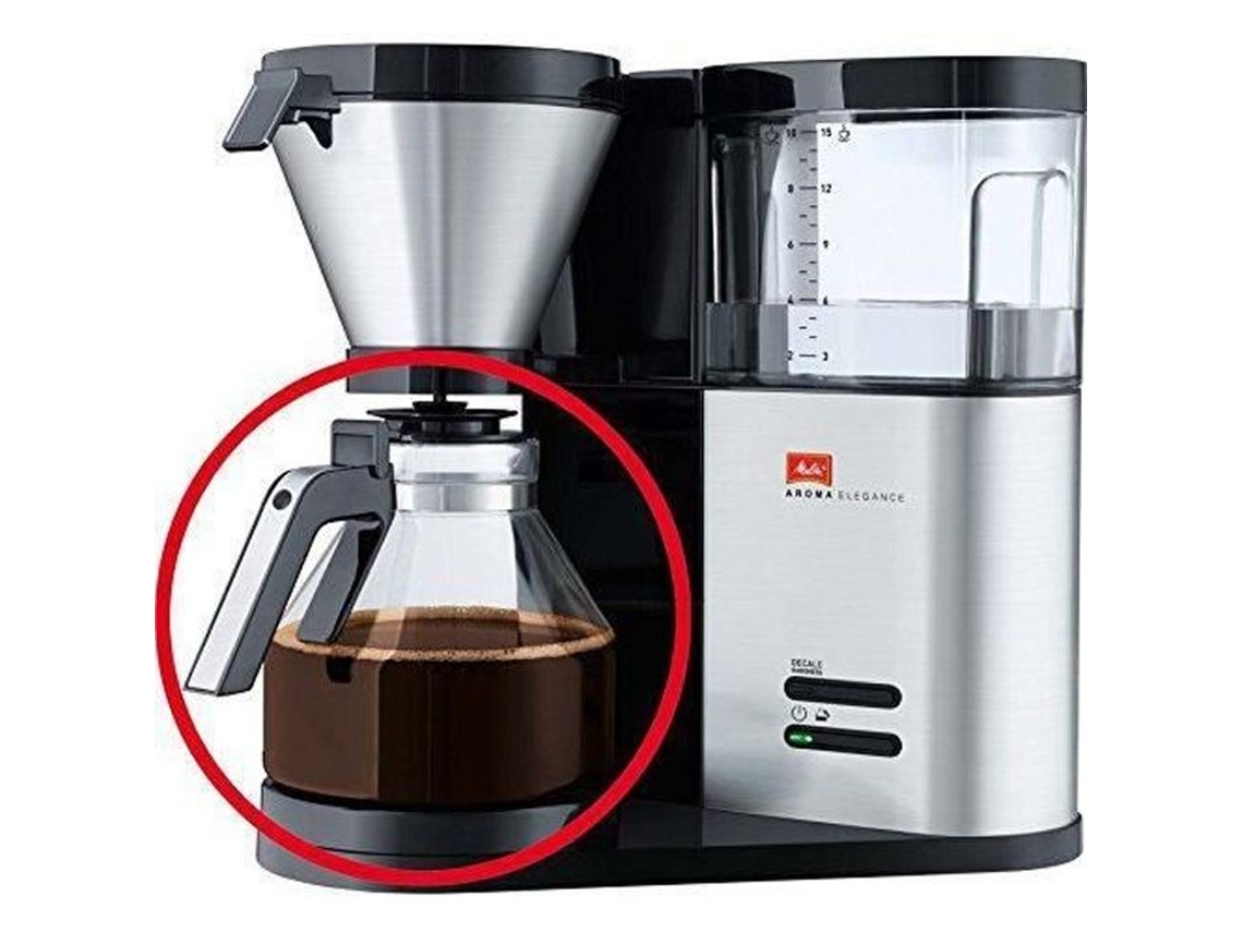 Jarra De Café Melitta Aroma Elegance 10 Xícaras Preto/aço Escovado 21x15,6x16,3 Cm