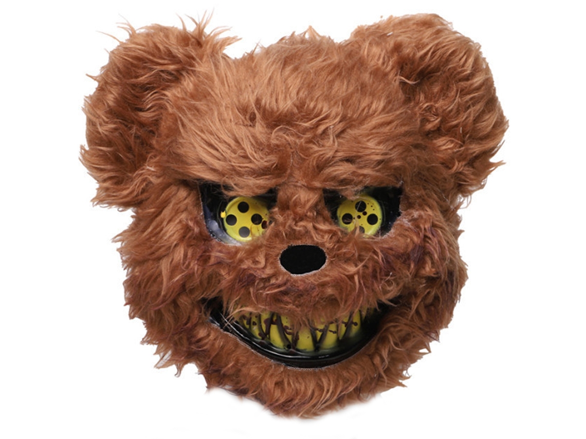 Máscara de urso bloody plush para Halloween, fantasia assustadora e confortável LAXISCREED