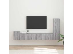 Vidaxl Conjunto De Móvel De Tv 3 Unid. Cinza Sonoma