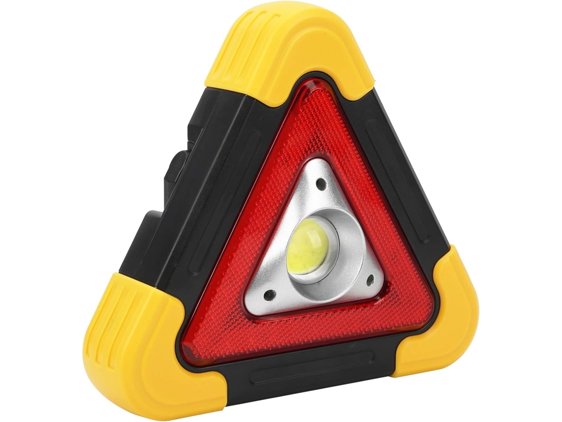 Triângulo De Sinalização Para Carro, Luz De Trabalho Led Durável Para Segurança Em Emergências, Recarregável Em Plástico