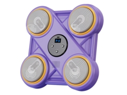 Máquina De Boxe Inn 30x30x6cm Sem Fio Sem Socos Bluetooth Música Alvo De Boxe Adequada Para Adultos E Crianças Roxa Innovtec