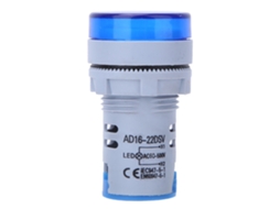 Indicador Led Ad16-22ds Voltmeter Digital Display Tensão Ac 60v-500v Azul