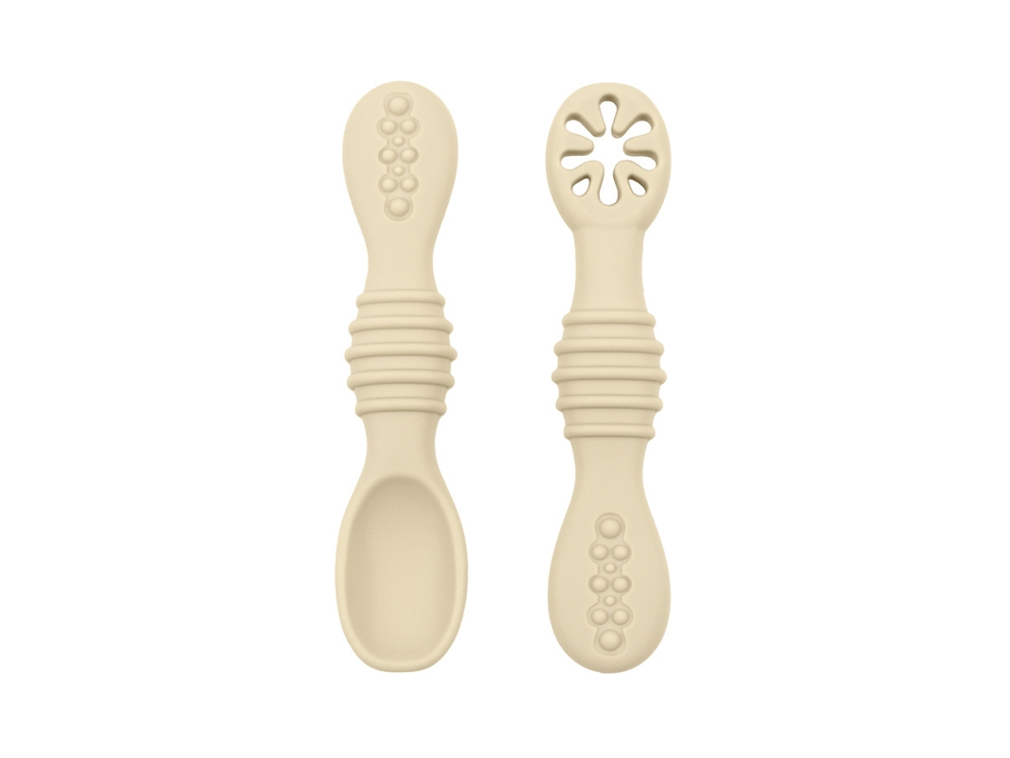 Colher de Silicone DUREFORWARD bege para macarrão de arroz de bebê