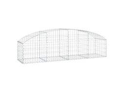 Gabion Basket, Gabion Baskets Vidaxl Prateado Ferro (200 X 50 X 40/60 Cm)