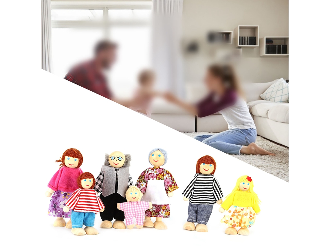 Primerox bonecos de Teatro Marionetes Infantil Brinquedo Educativo Presente Família 7 Peças