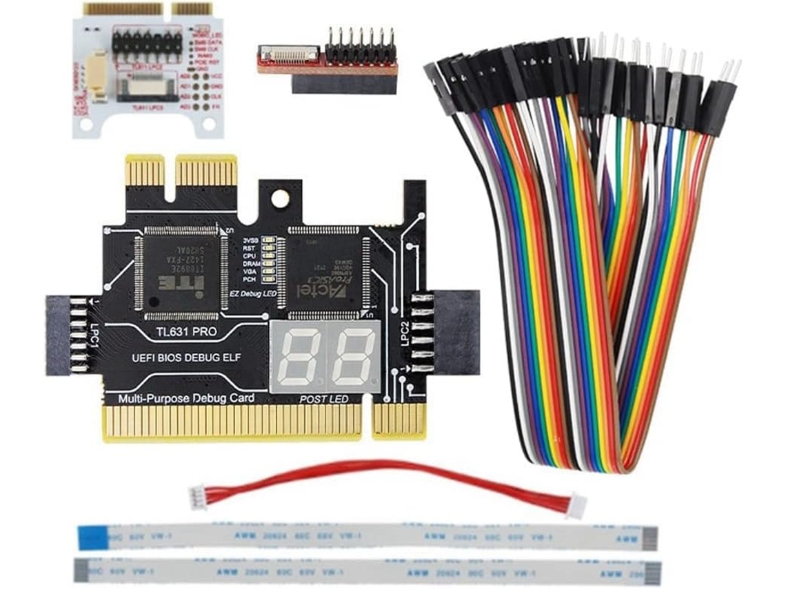 Placa de Diagnóstico Tl631 Pro Lpc debug + Placa de Expansão Multifuncional Mini Pci e SFUSHOS