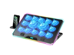 Suporte Cooler Gaming Ajustável Para 12 A 17.3 Polegadas Computador Refrigeração Com 14 Ventoinhas Iluminação Rgb