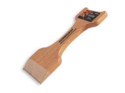 Escova de Limpeza para Grelha, com Raspador, Madeira AQUAFORGE