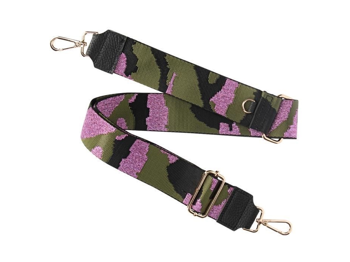 Acessório Para Celular - Alça De Ombro - Estampa Camuflada Brilhante - Camuflagem Com Glitter - Preto - Unissex