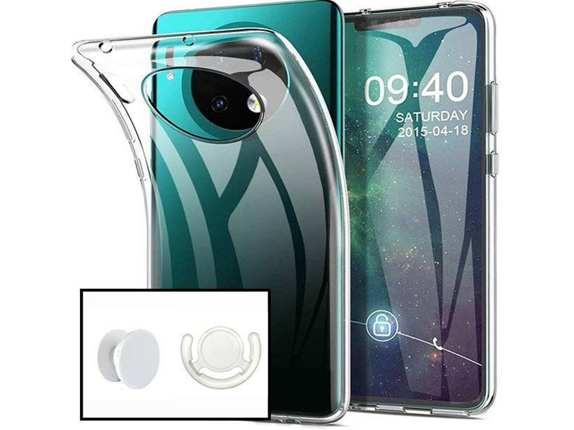 Capa + PopSocket + Suporte Huawei Mate 30 360° Impact Protection (Transparente)