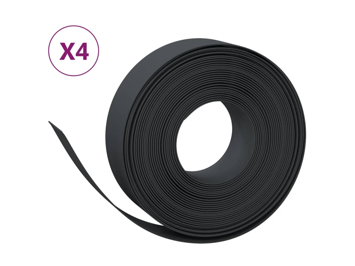 Garden Edging, Garden Edgings Vidaxl Preto Polietileno (40 X 0.15 M)