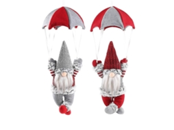 Peças De Boneco De Pelúcia De Gnomo De Natal Sem Rosto Com Paraquedas Vermelho, Cinza Olysi Shop