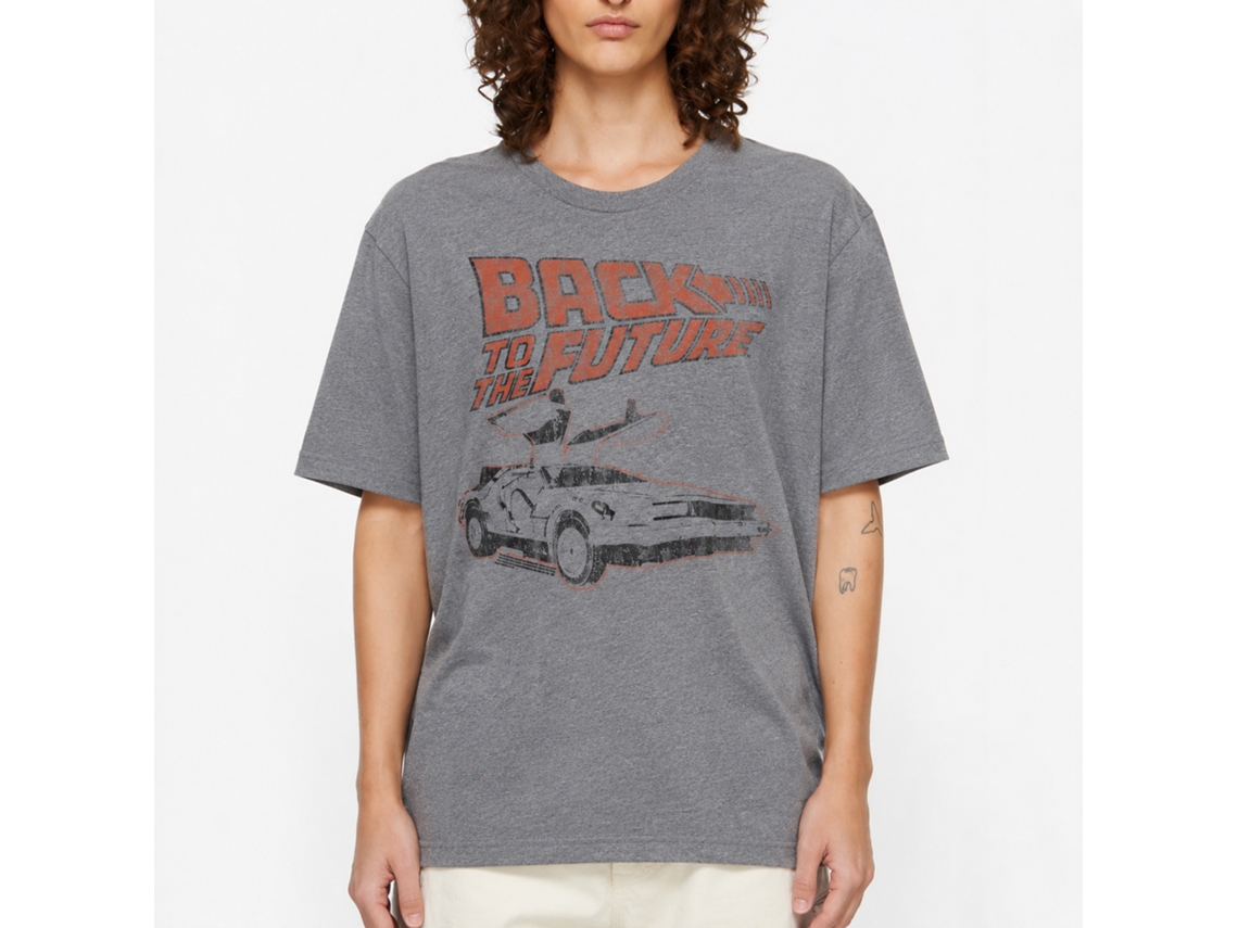 Rockinstone Back To The Future Movie My Other Car Heather Graphite Adult T-shirt Size:m