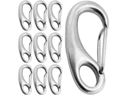 Gancho De Mola, Clipe Em Formato Ovo, Fecho Aço Inoxidável 3 Cm (1,18