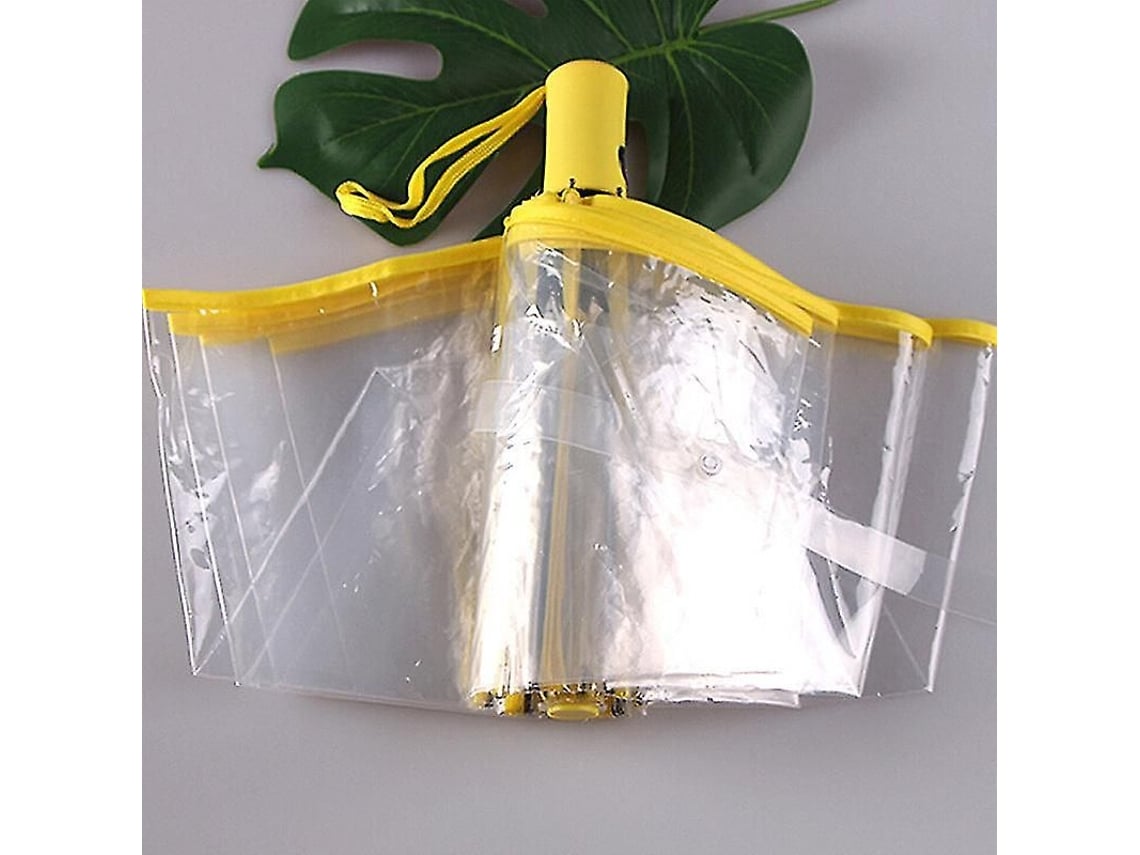 Guarda-chuva Dobrável Transparente, Automático E À Prova De Vento, Para Sol E Chuva