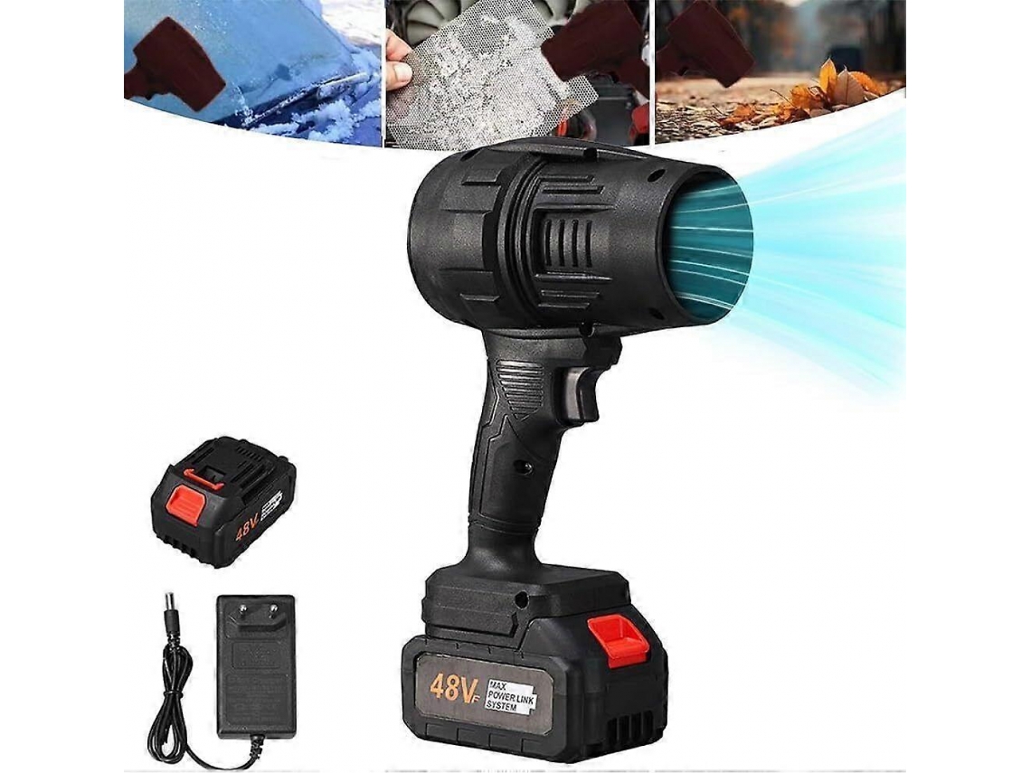 Soprador de Folhas Portátil Sem Fio Turbo Jet 2025 BRILVIBERA ( Preto)