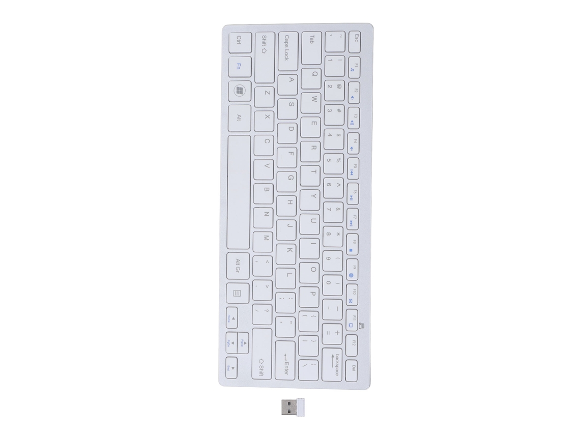 Aetheria teclado Sem Fio 2.4g Ultra Fino 78 Teclas para Escritório Prata Compatível com Computadores Tablets