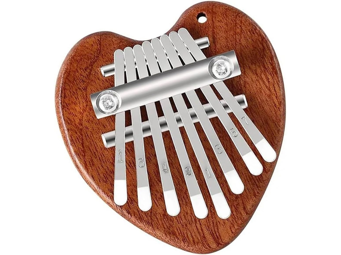 Mini Kalimba Portátil De Madeira Maciça Com 8 Teclas