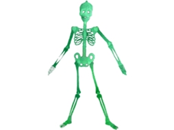 Esqueleto De Halloween 1,52m Crânio Assustador E Luminoso |