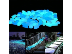 100 Pedras Luminosas Para Jardim Caminhos Decoração Aquário Pedras Brilhantes No Escuro 2-3cm Verde