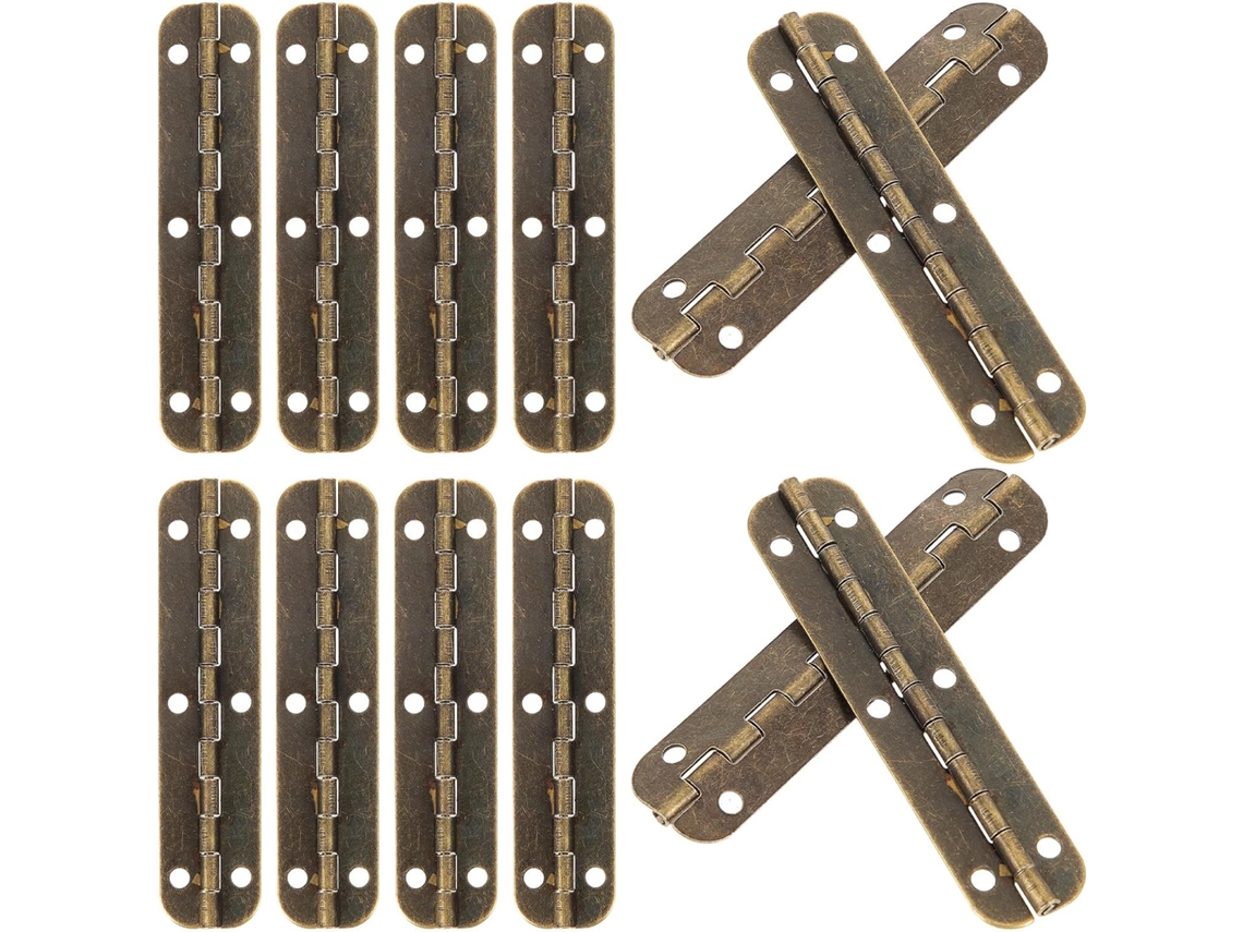 Dobradiças Contínuas Didiseaon Heavy Duty 180° Para Piano, 150x10mm, Acabamento Em Cobre Antigo, 20 Peças, Para Armários