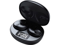 Mini Fones De Ouvido Bluetooth Com Tela De Bateria Led Controle De Toque Inteligente Para Dormir, Trabalhar, Dirigir, Correr, Fazer Exercícios (preto)