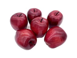 Nova Line maça Artificial Grande Falsa Fruta Decorativa 6 Peças de 9cm de Espuma de Estireno