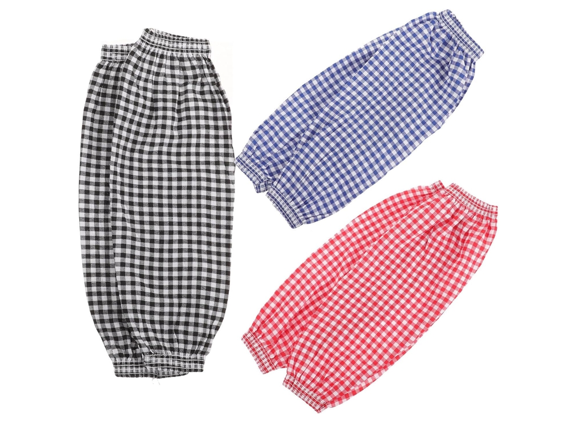 Sobressaias Xadrez Antimanchas, 3 Pares, Algodão E Linho | Punho