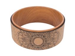 Roda de Yoga de Caucho, Pu, para Gimnasio, Entrenamiento de Espalda, Herramienta, Bodybuilding, Fitness, Anillo Interior, Madera S/MARCA