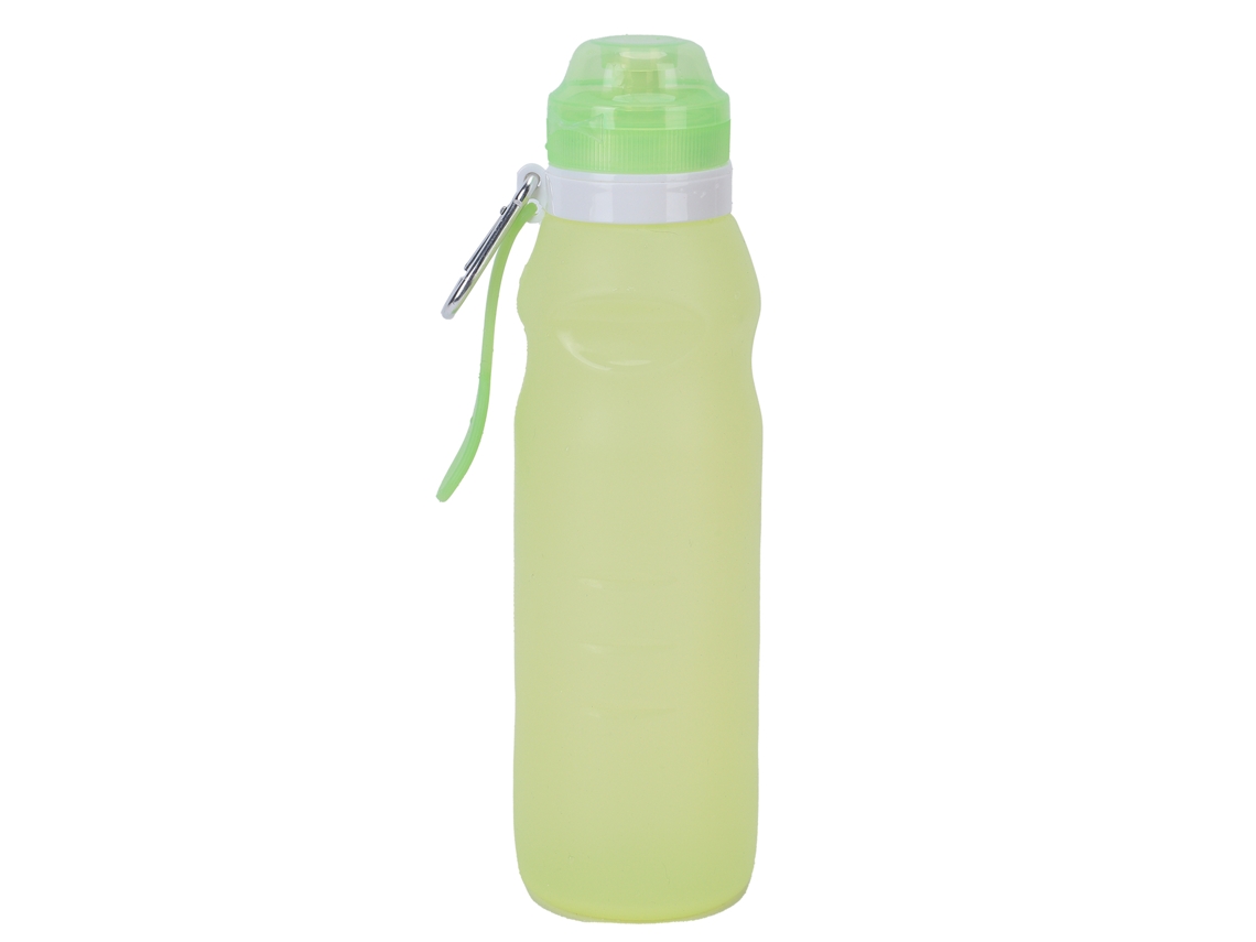 Botella De Água Colapsável De Silicone Dobrável Portátil Para Academia Camping Trekking Esporte Verde