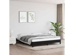 Estrutura De Cama Sem Colchão 180x200 Cm Tecido Preto