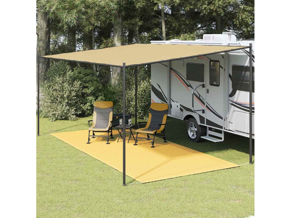 Vidaxl Tapete De Campismo Para Tenda 250x600 Cm Bege