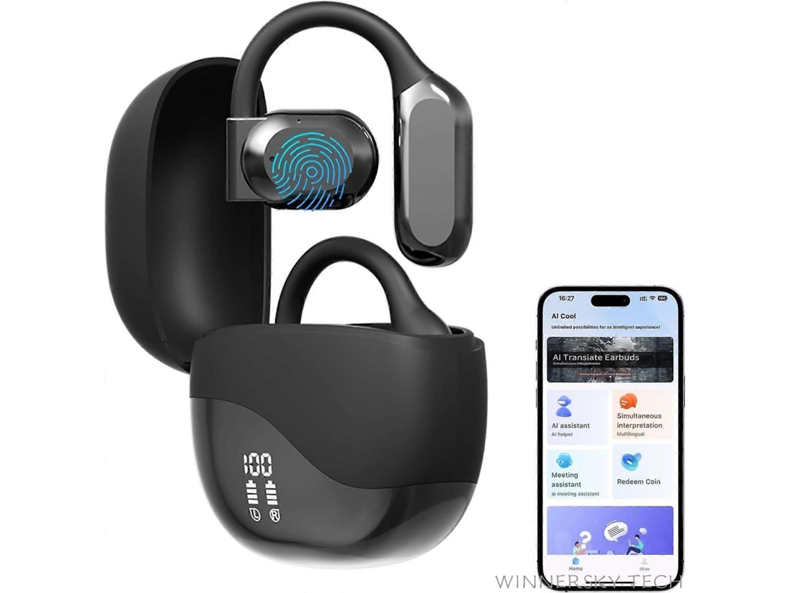 Auriculares Bluetooth Ai, Tradutor De Línguas Em Tempo Real, Modelo Atual