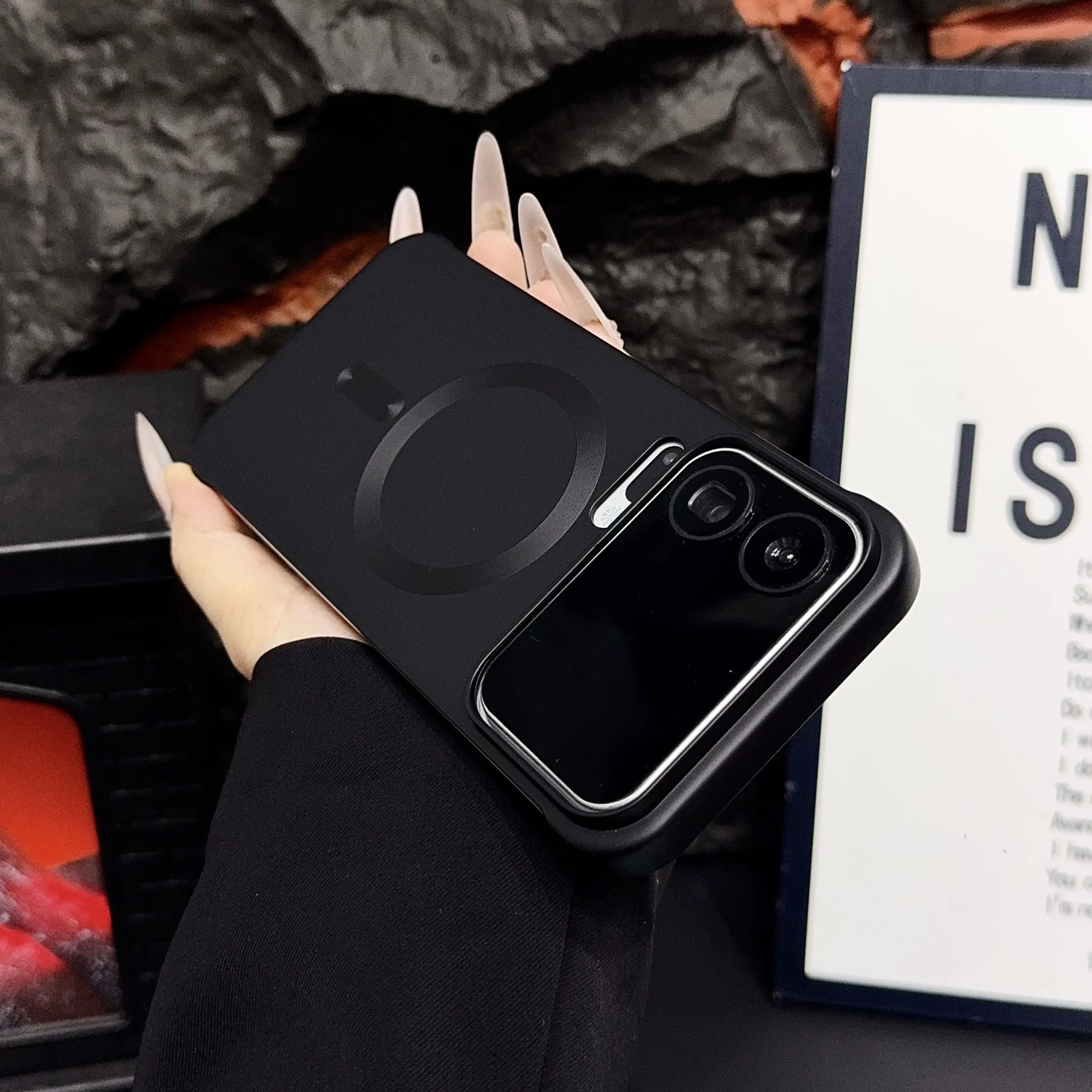 Capa Rígida Fosca Sem Moldura Para Xiaomi 17 Pro (preta), Ultrafina E Magnética.