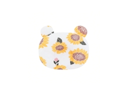 Travesseiro Bebê De Algodão Puro Com Orelhas De Urso, Fofo Redondo Em Forma De Cabeça, Calmante, 25cm De Largura X 18cm De Altura