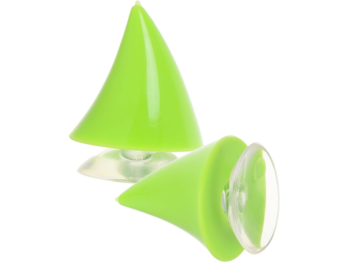 Conjunto De 2 Acessórios Para Capacete De Motocicleta Em Tpe Verde Com Ventosa.