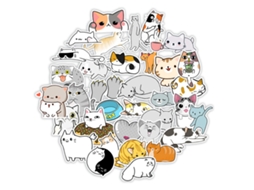 100 Adesivos de Graffiti de Gatinhos e Filhotes de Cachorro À Prova D'Água para Celular Copos e Computador RNEMITERY