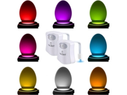 Luminária Noturna Original Para Banheiro, Pacote Com 2 Unidades. Sensor De Movimento Acessórios Divertidos E Estilosos Para Banh Aquaforge