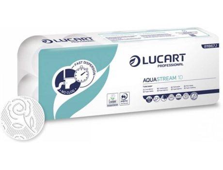 Papel Higiénico LUCART Aquastream (10 Rolos)