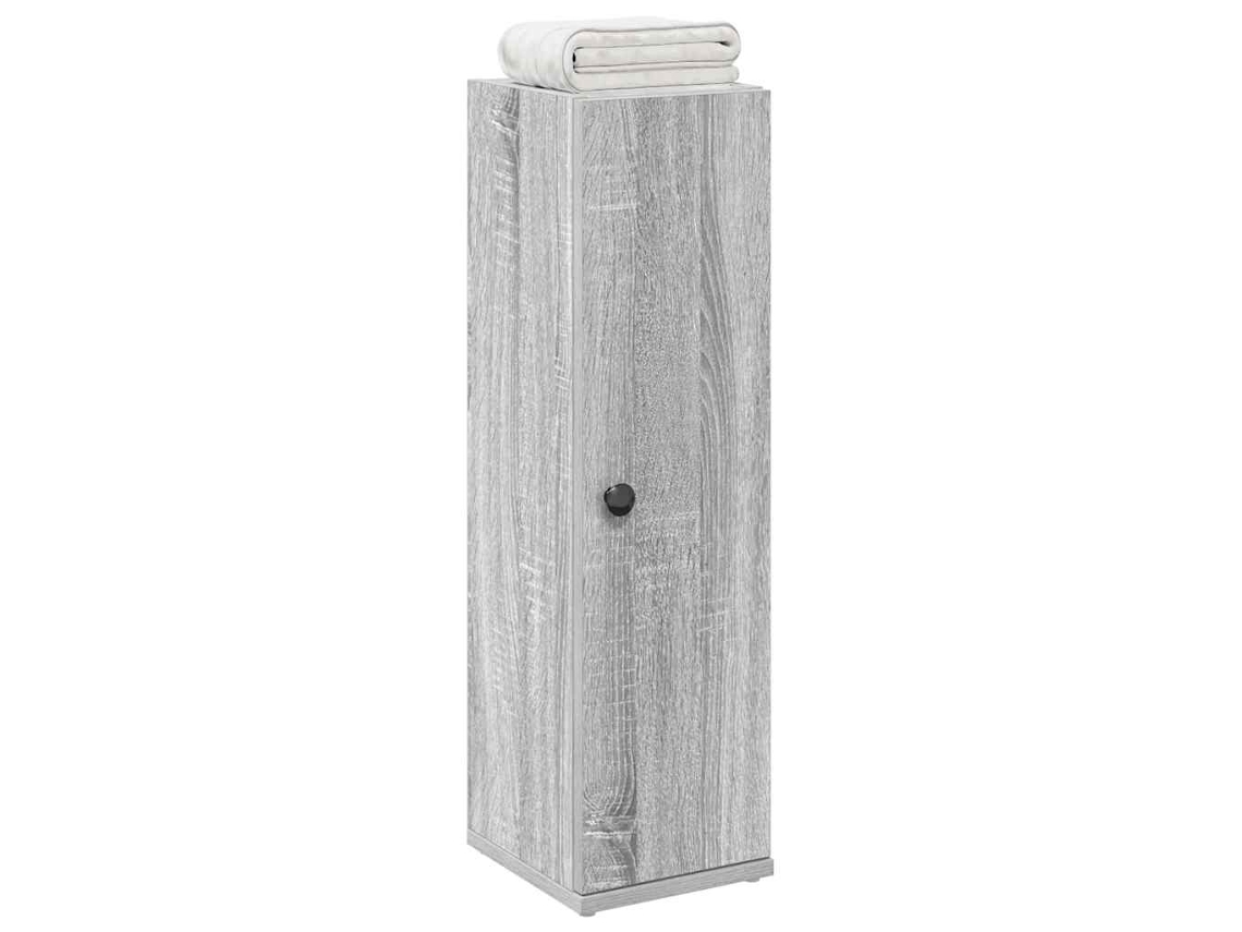 Vidaxl Móvel P/ Casa Banho C/ Suporte Rolos 20,5x22x72 Cm Sonoma Cinza