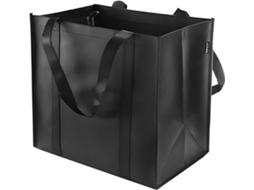 Pacote com 1 Sacola de Compras Reutilizável, Preta, em Tnt , Ideal para Carrinhos de Compras, Dobrável e Resistente. GOKOCO (tecido Não Tecido)