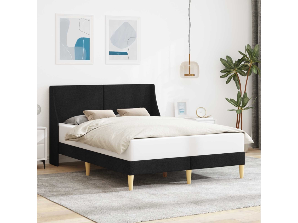 Vidaxl Estrutura Da Cama Liso Com Cabeceira Placa De Conexão