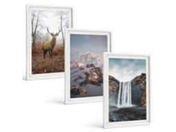 Conjunto De Pinturas Paisagens Selvagens De Montanha Espelharte (3 Peças 40x60 Cm)