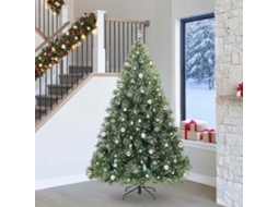 Vidaxl Árvore De Natal Artificial Com 300 Leds Verde 240 Cm Pe E Pvc